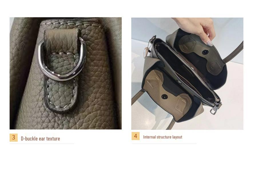 2025 Damen Echte Rindsleder Bucket Bag - Trendige Handtasche & Crossbody mit großer Kapazität