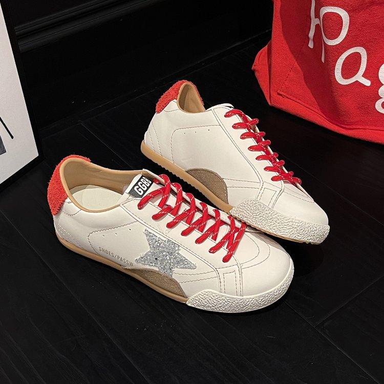 Leather German training little white shoes women's 2025 summer new lightweight dirty shoes soft sole versatile super fire star casual shoes