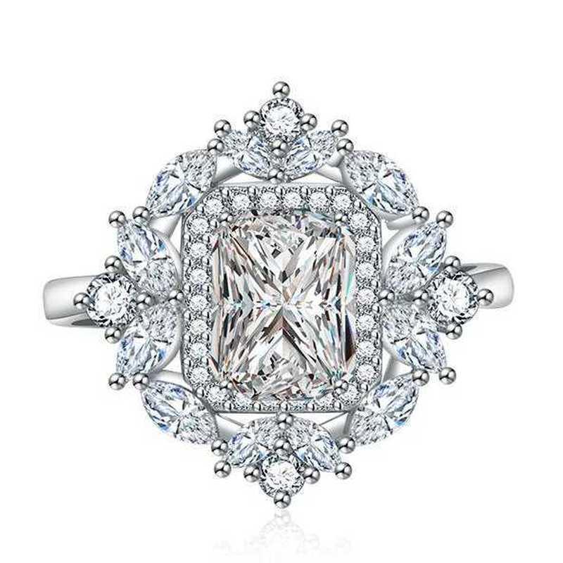 

SACE GEMS классическое кольцо из медного сплава с цирконом женские ювелирные изделия свадебный подарок для вечеринки open белый