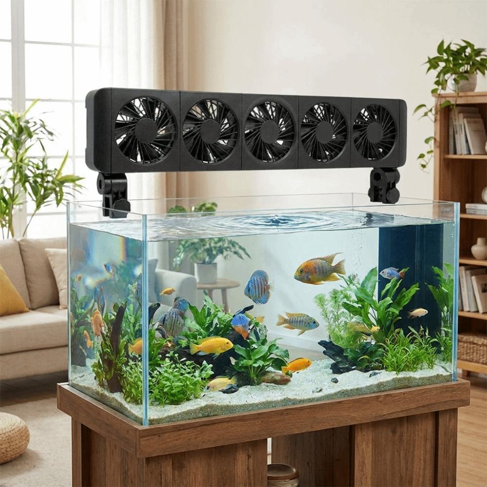 180° Rotation Aquarium Cooling Fans 1/2/3/4/5/6 Heads Fish Tank Cooler  Grass Tank