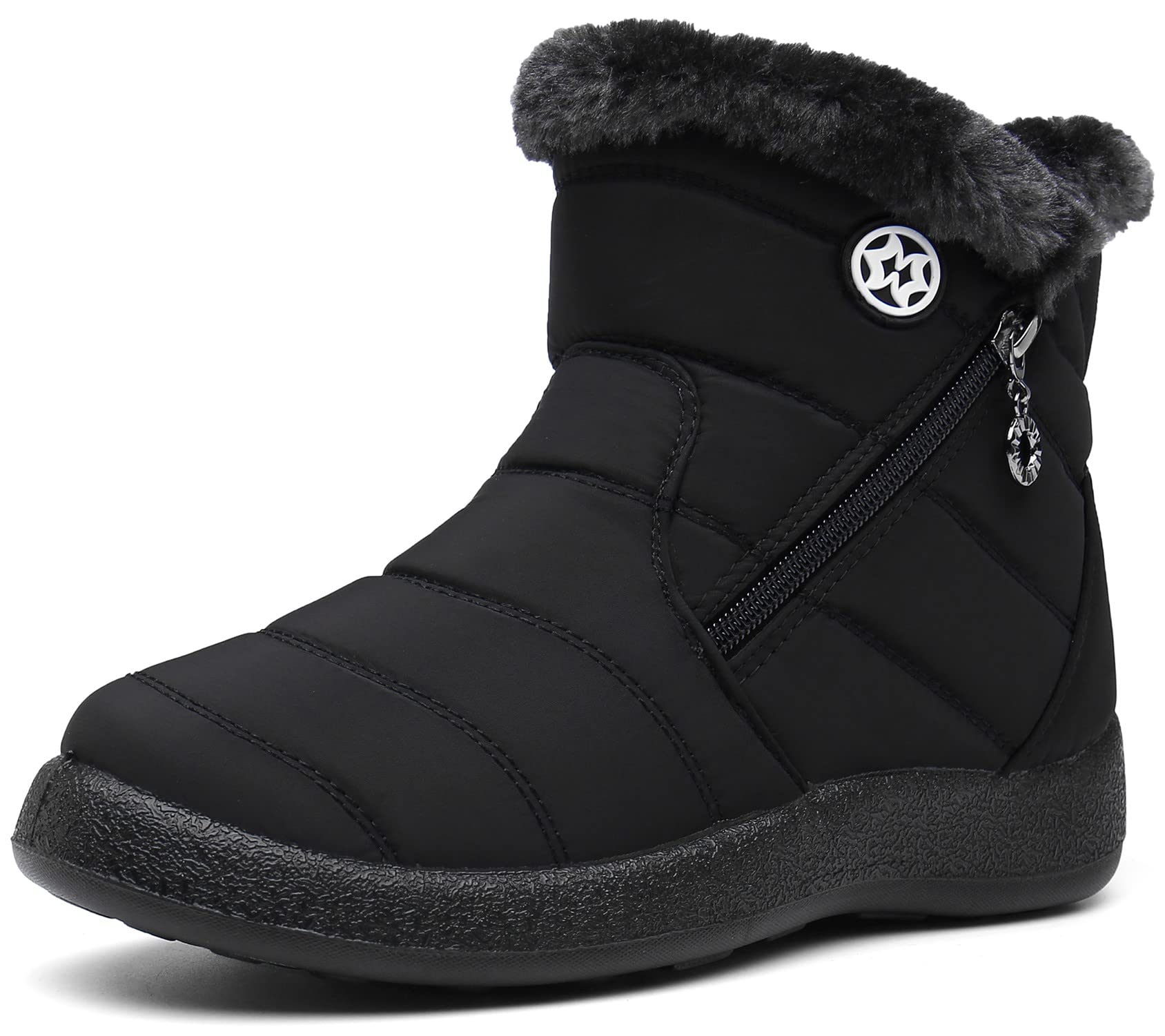 

ZUSERIS Short Snow Warm Fleece Warm for Cotton Shoes Women s Boots, Water-Repellent, Non-Slip, Lightweight, Lining, Winter, Casual,