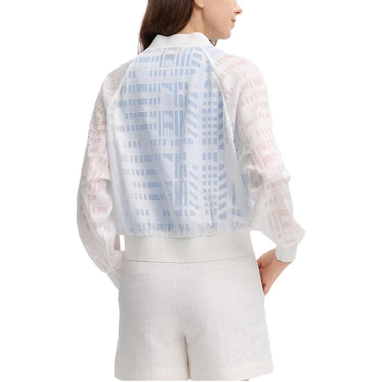 FILA Fashion Casual Lightweight Breathable Jacket Women jackets Bright-White F11W438705F-WT