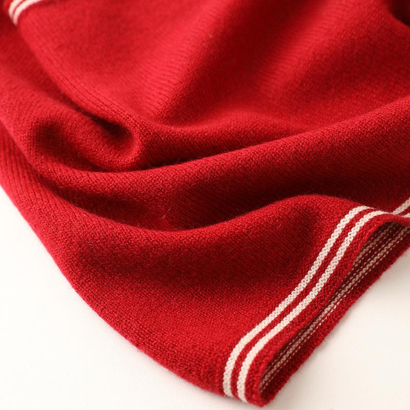 

New simple knitted rhombus scarf autumn and winter blended cashmere warm women s triangle scarf scarf бордовий