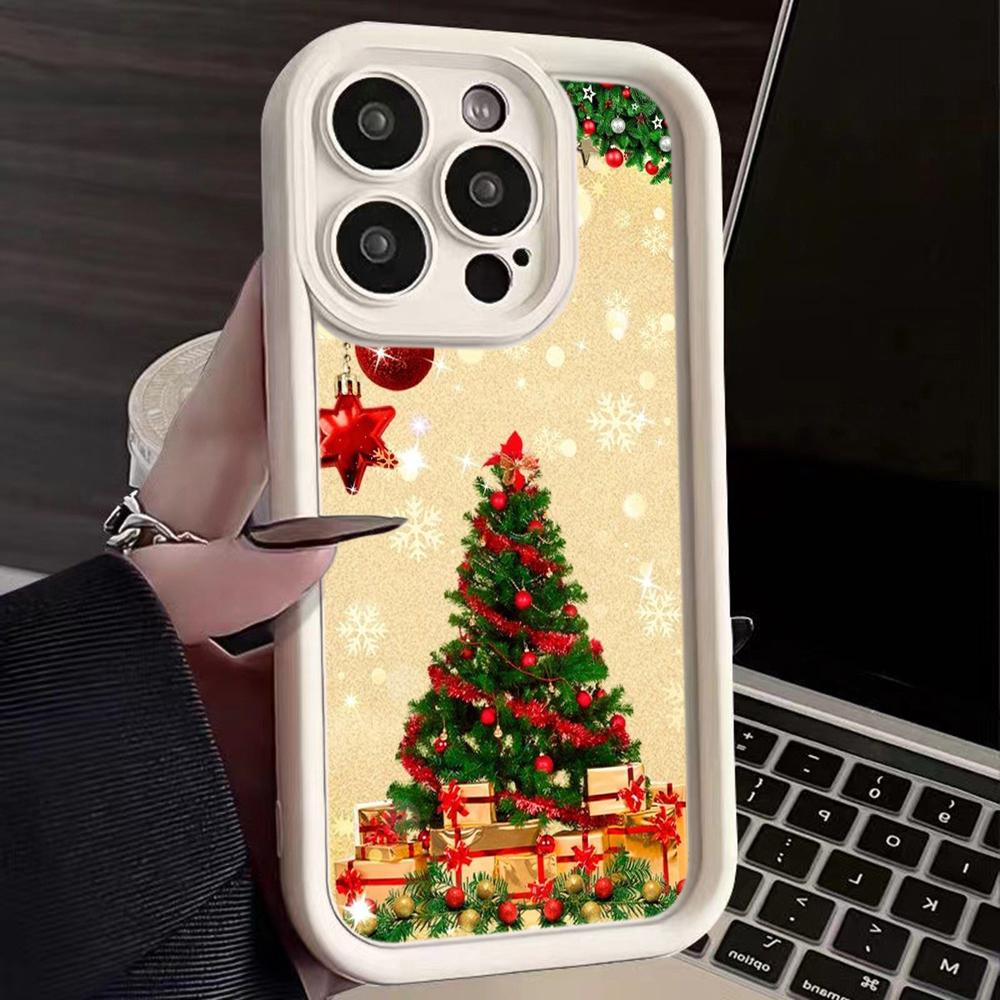 Ae113 Merry Christmas art Santa design art Phone Cases for Samsung A54 A05s A55 A53 A15 S23 S24 Ultra S25 Plus A35 Angel Eye Ladder Protective Cover