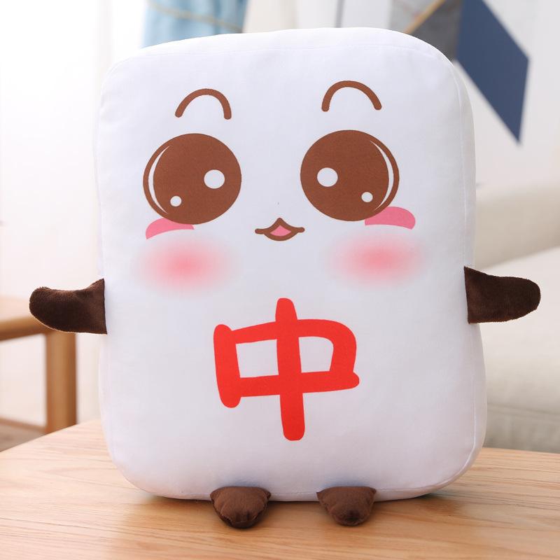 Creative Mahjong Throw Pillow Plush Toy Dice Doll Home Sofa Pillow Cushion Girl Sleeping Doll