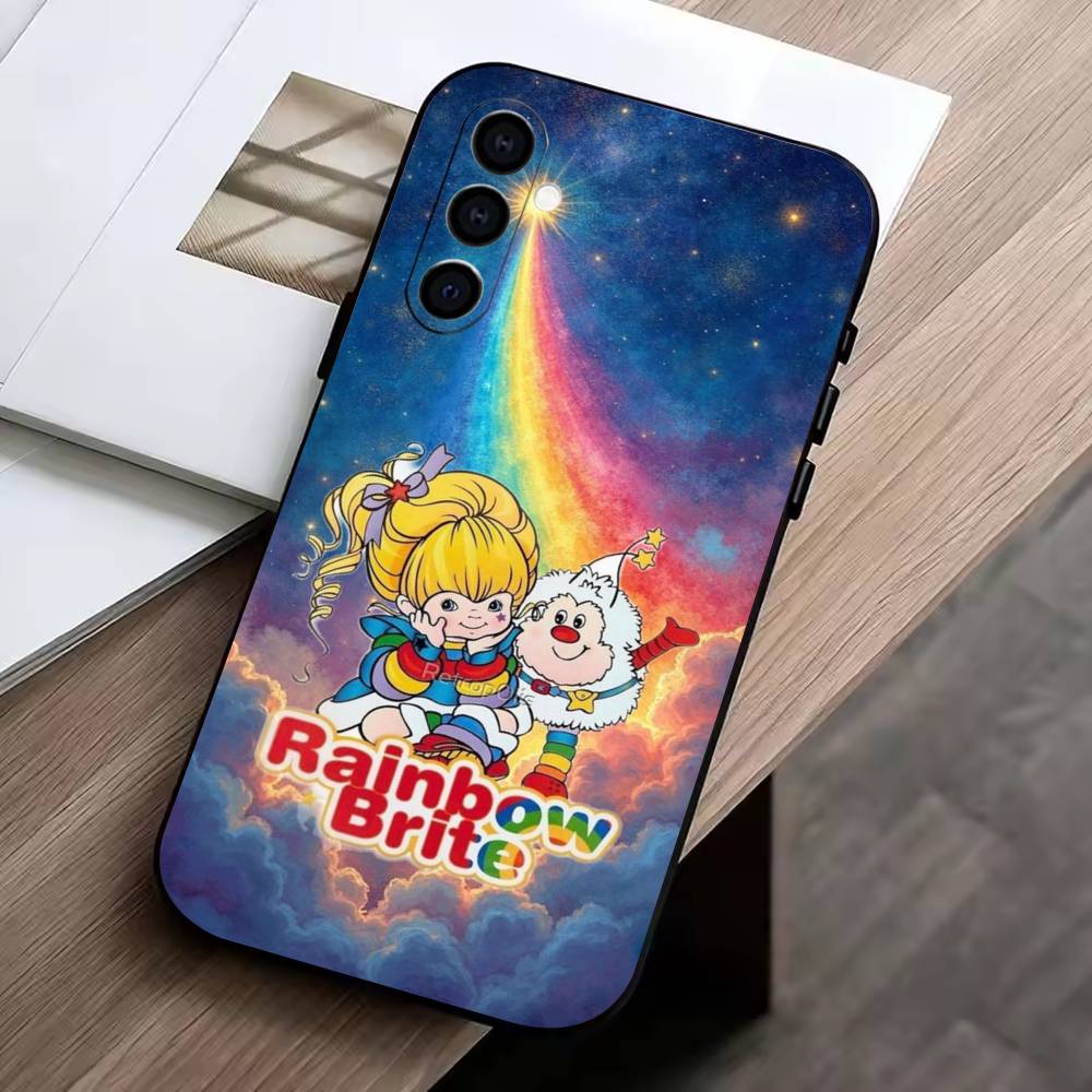 Color Kids Rainbow Brite Phone Case For Samsung Galaxy A73,A72,A71,A70,A53,A52,A51,Others Soft Black Cover