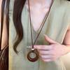 New Bohemian Flowering Pearl Necklace Women's New Chinese Style Leather Rope Ethnic Style Beaded Necklace