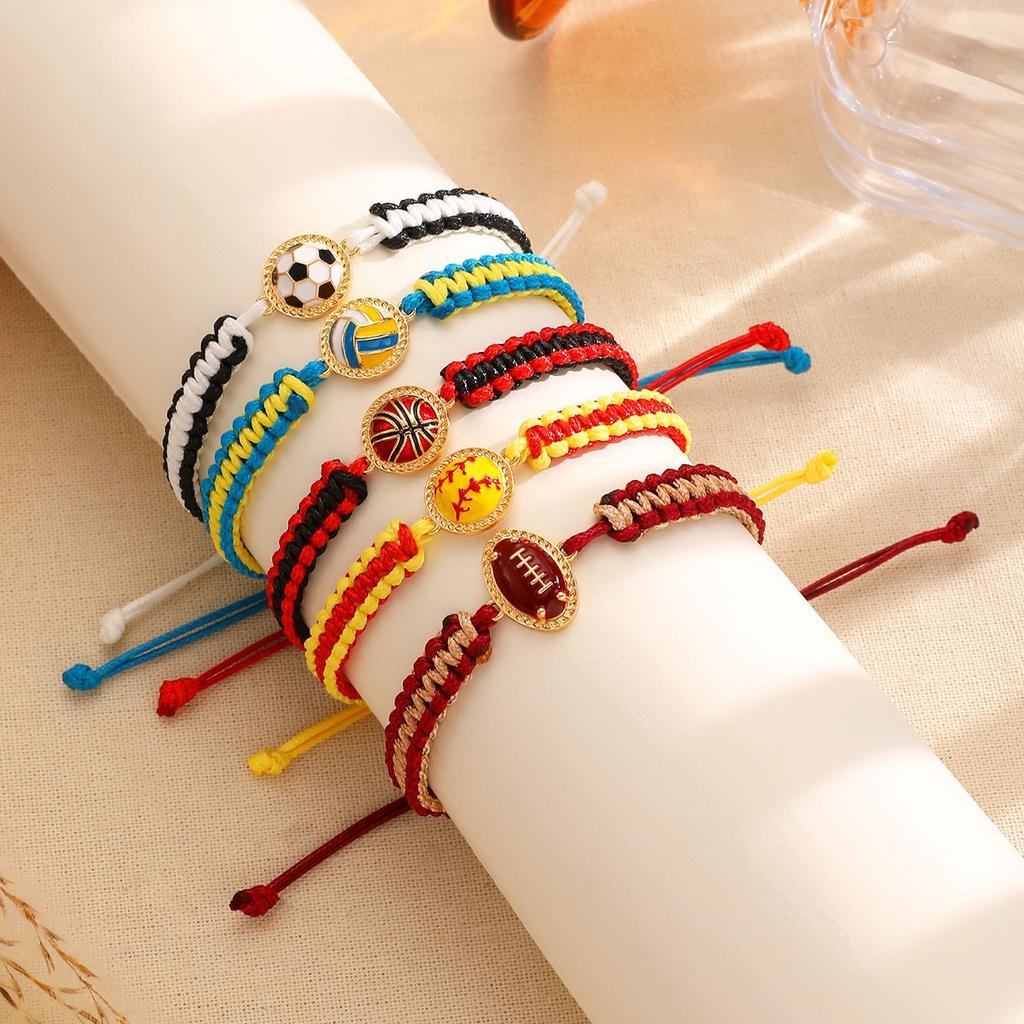 Hand-woven Sports Bracelet Adjustable Nylon Cord Bracelet Sports and World Cup Bracelet