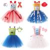 Toy Story Buzz Lightyear Toddler Girl Cosplay Dress With Tulle Skirt For Halloween Party