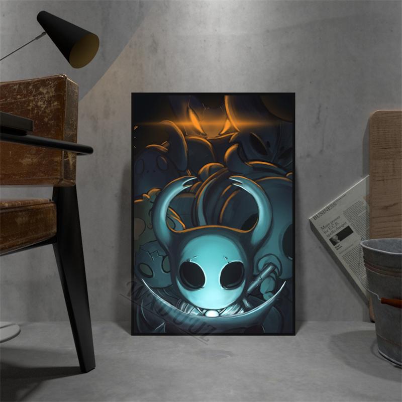 Video Games Hollow Knight Classic Anime Print Posters For Living Gaming Room Canvas Painting Art Home Wall Decor Pictures Gift