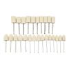 Fixture Felt Buffing Wheels Power Tool 25pcs Parts White Silver Buffer Disc