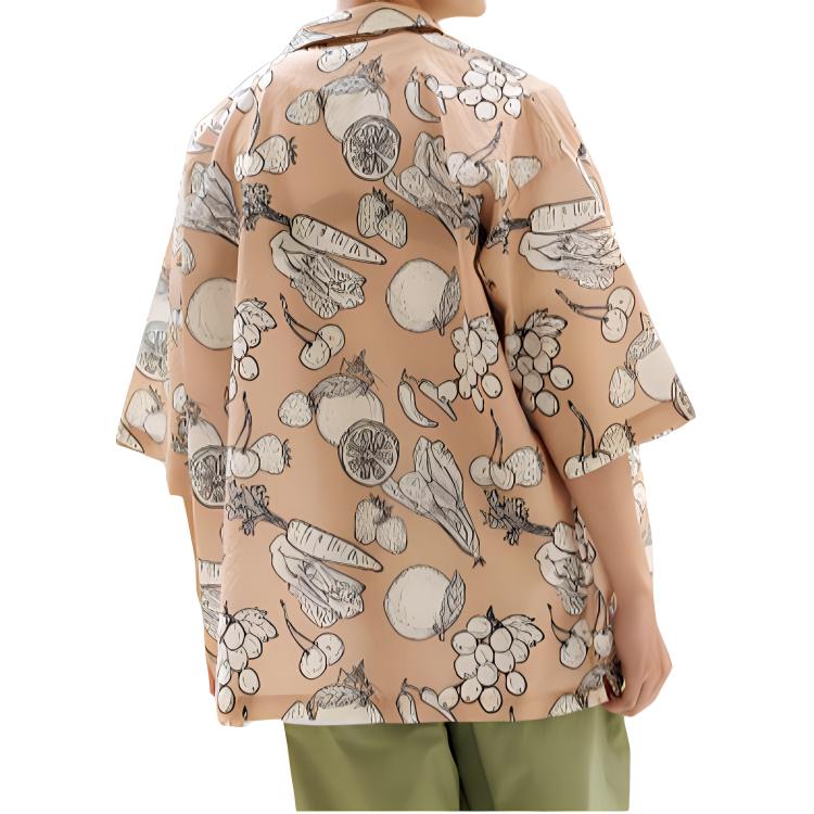 Vans Spring Break Fruits Shirt Unisex Khaki VN0008XNBTM