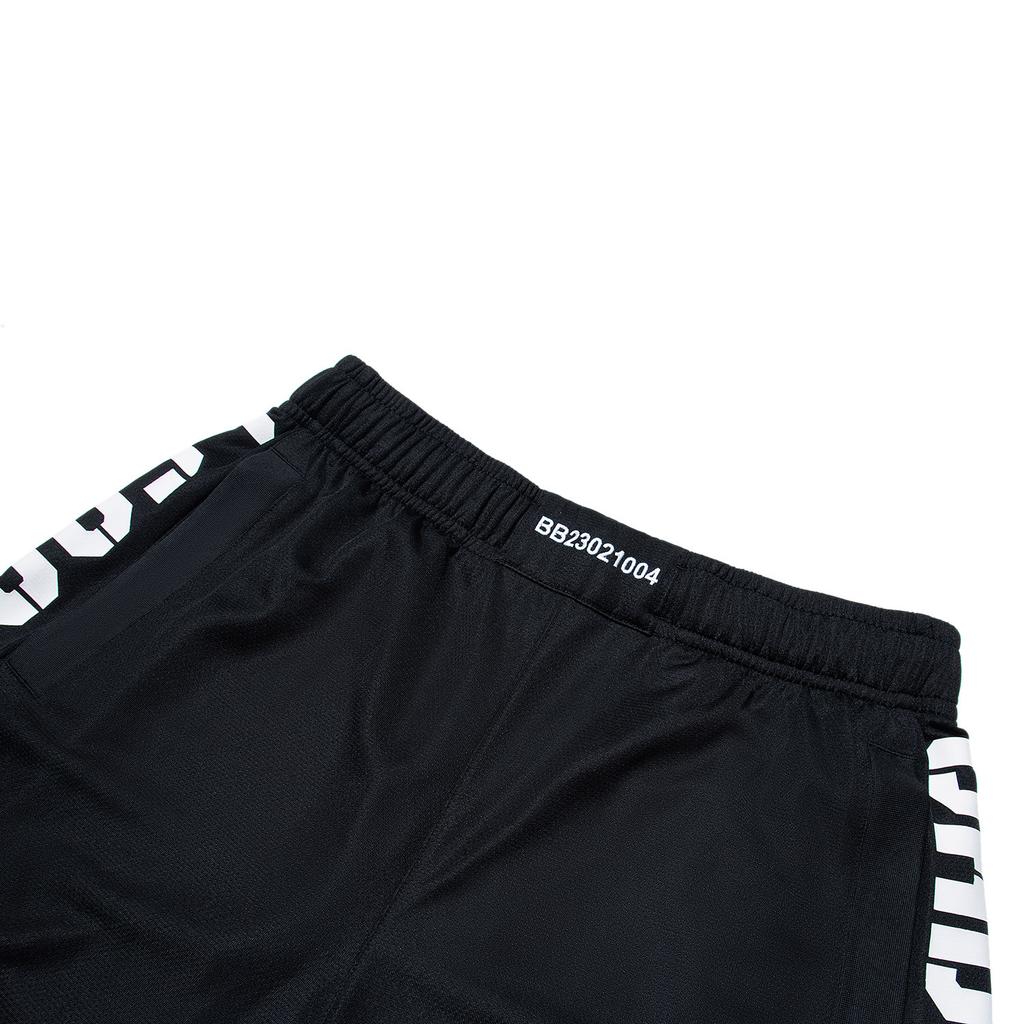 Li Ning Badfive Mister Cartoon Collaboration Letter Print Loose Casual Shorts Men Shorts Black White AAPU207-1