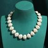 Colier Choker Felinar Emailat Alb Vintage Ulei Picurat de Lux Pentru Femeie Culoare Aurie Mare Bijuterii de Calitate Designer Petrecere de Nuntă
