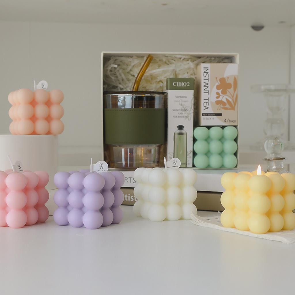6x6cm Cube Candle Aroma Scented Candles Natural Soy Wax AromatherapyFragrant Birthday Gift