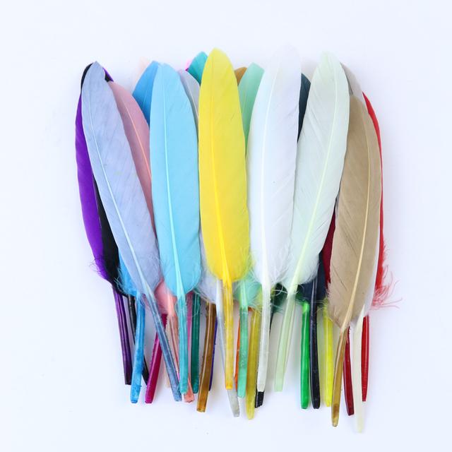 Natural Goose Feather 10-15cm Colorful Feather for Crafts DIY Jewelry Headress Carnival Dream Catcher Plumes Decor