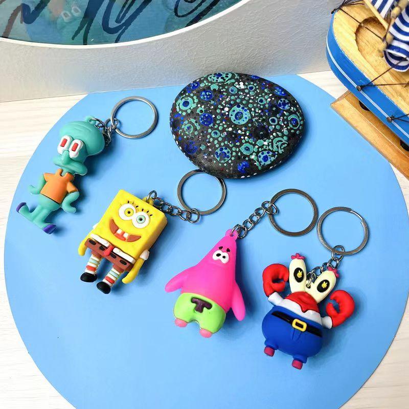 Portachiavi adorabile di Spongbob Polpo Ciondolo Morbido in Gomma per Borsa Fascino Creativo