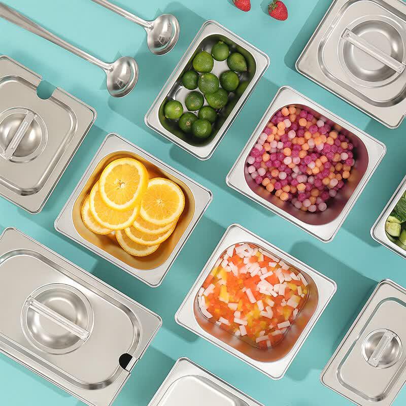 Stainless Steel Gastronorm Food Pan with Sealed Lid