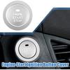 Engine Start Stop Ignition Button Overlay Cover Decal Interior Trim Sticker for Hyundai Sonata 2011-2014 Aluminum Alloy Silver Tone