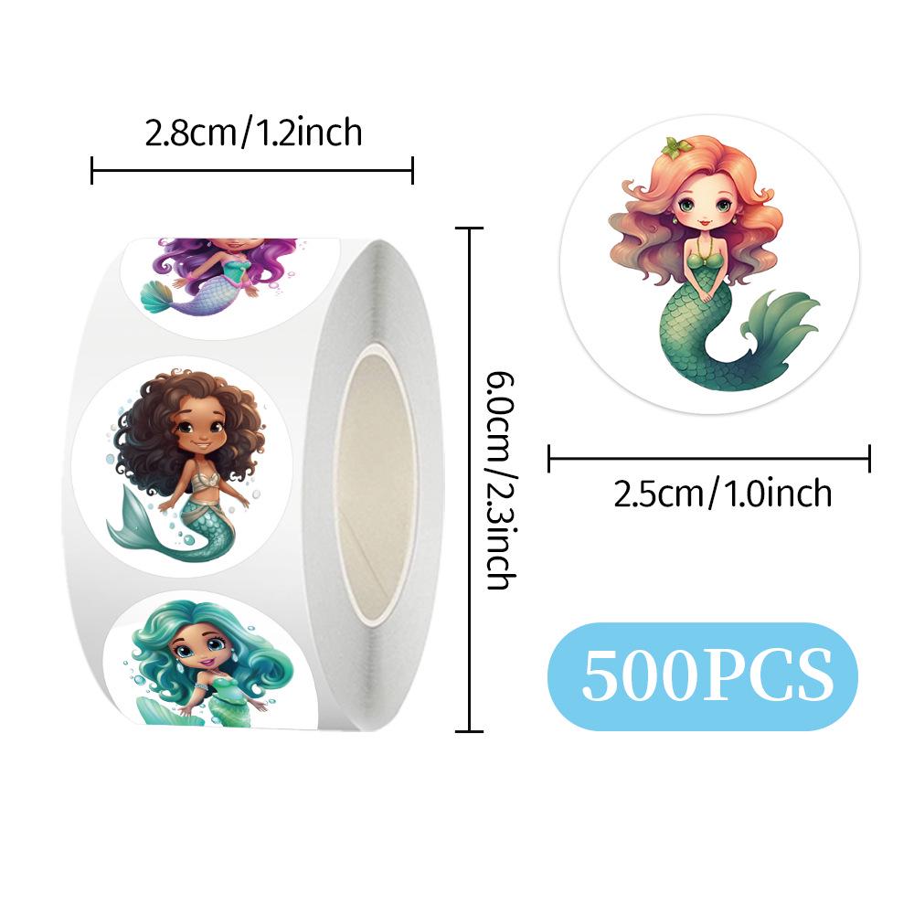 Mermaid Adhesive Stickers: 500 Pack - Perfect for Journals & Sealing