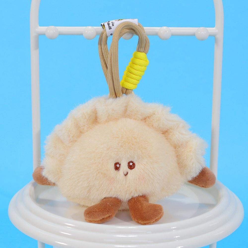 Food Plush Toy Dumpling Keychain With Polyester Filling For Girls Collection
