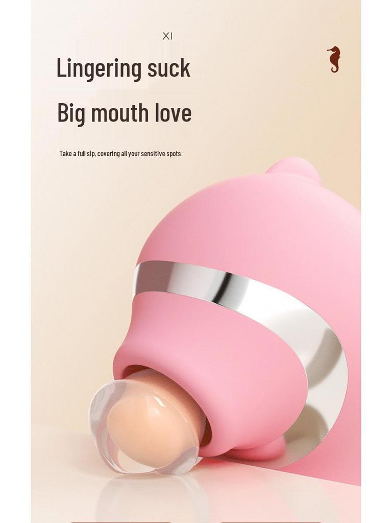 Seahorse Telescopic Vibrating Wearable Female Adult Toy with Strong Suction and Vibration