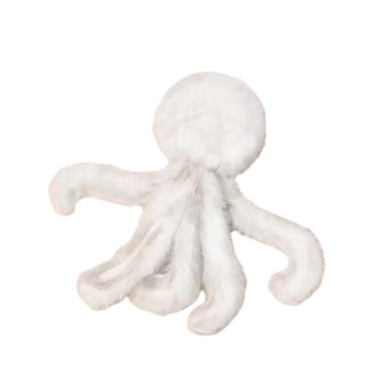 

Cat Interactive Toy with Fur Soft Texture Lightweight Design Toy Octopus Shape Cat Toy for Pet Expend Energy белый