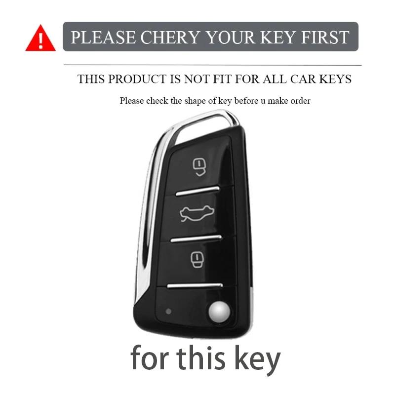 Car Key Cover Case Fob For JAC S2 Refine S3 S4 S5 S7 R3 A5 3 Button Auto Accessories Black White keychain
