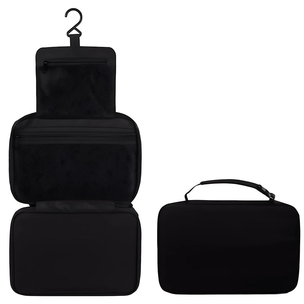 PLEAVIT Travel Pouch, Hanging, Small Makeup Pouch, Toiletry Bag, Cosmetic Storage, Waterproof Bag, Toiletry Organizer, Black