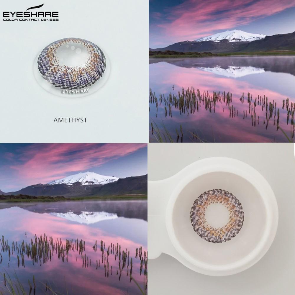 Eyeshare Lentile de contact Color Softlens 1 pereche Seria 3TONE Lentile de contact colorate Ochi Utilizare anuală Contacte cosmetice