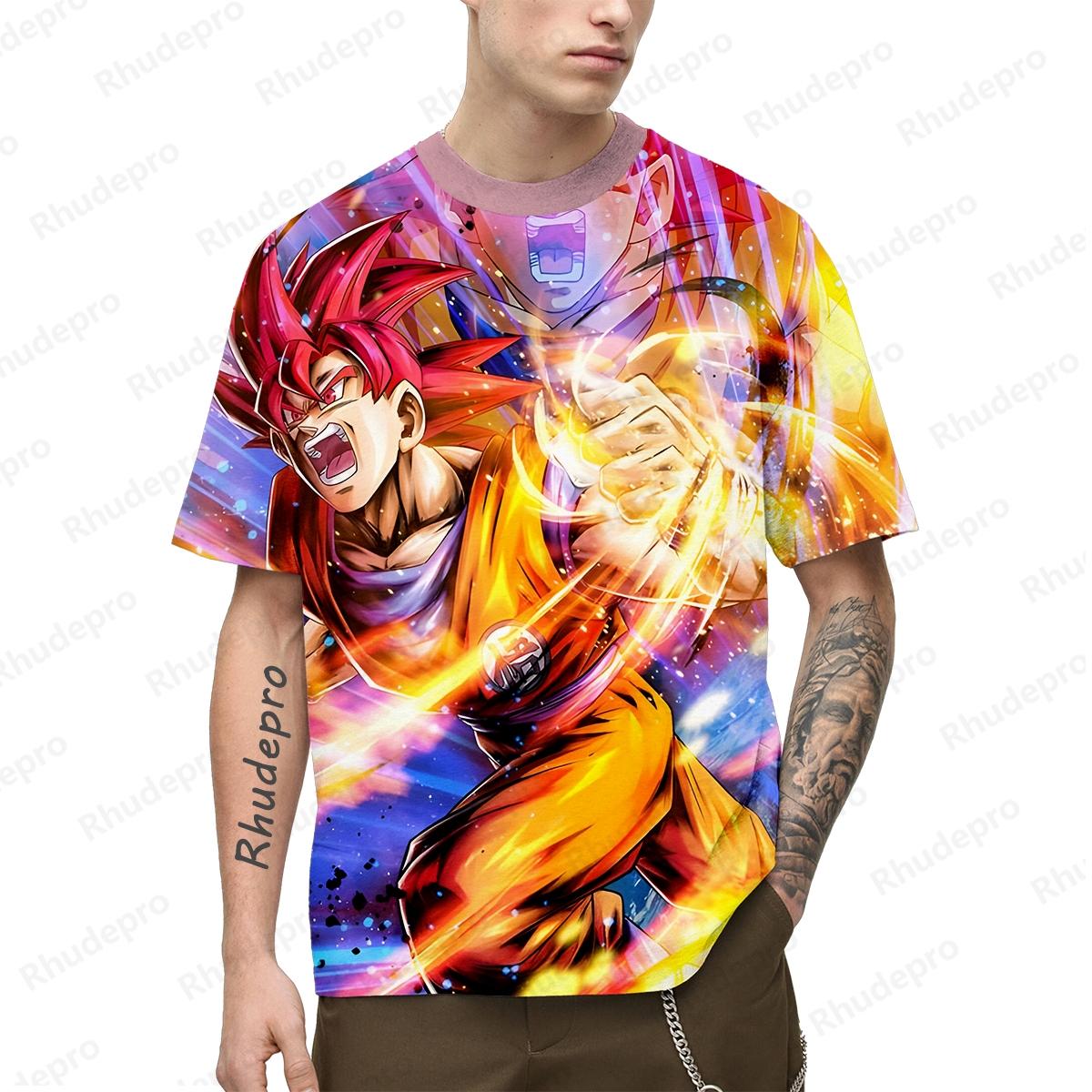 

Майки Vegeta 100-5XL Футболка Goku у стилі хіп-хоп для чоловіків Футболки для косплею Одяг великого розміру Мода Аніме Y2k S
