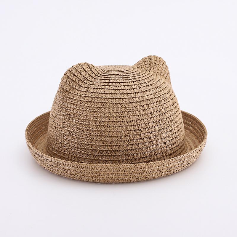 

Baby Girls Hat 48-50cm 1-3 Years Ear Straw Girl s Hat Breathable Sun Hats for Children Play Kids Beach Cap Seaside Holiday Hat 48-50cm хакі