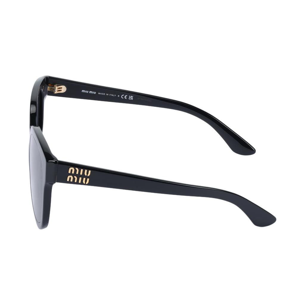 Miu Miu Letter Logo Oval Sunglasses Women sunglasses Black MU01ZS1AB5S0
