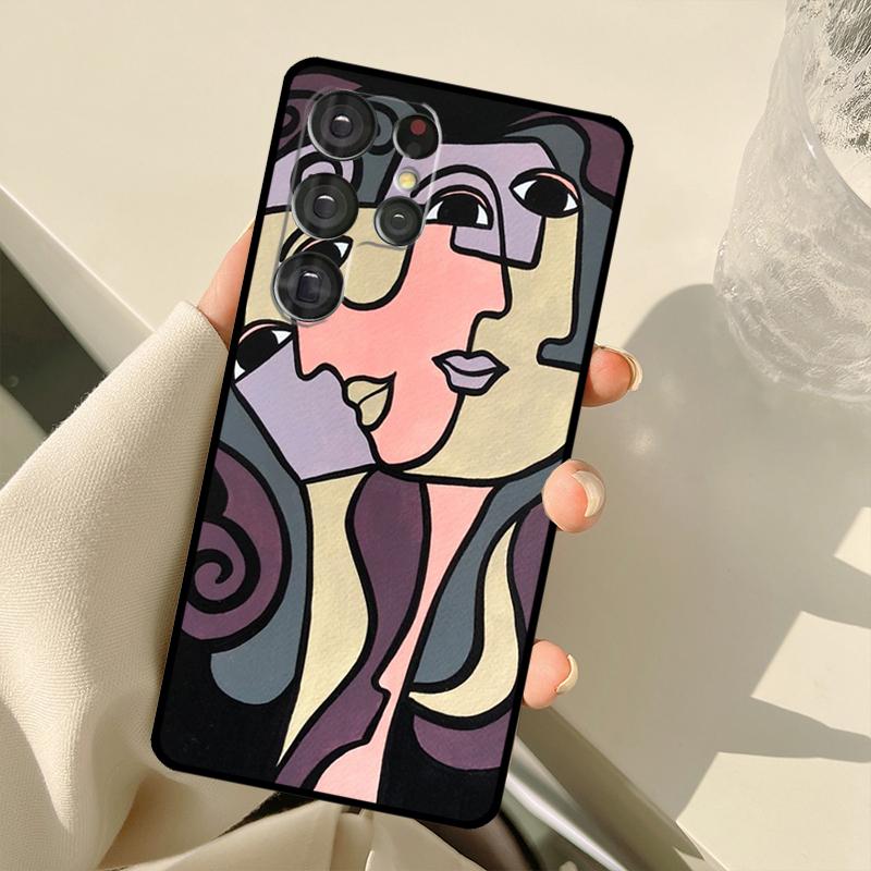 Abstract Portrait Art Painting Case For Samsung Galaxy S25 Ultra S21 S22 S23 S24 Ultra S9 S10 Plus S20 FE S24 FE Back Cover