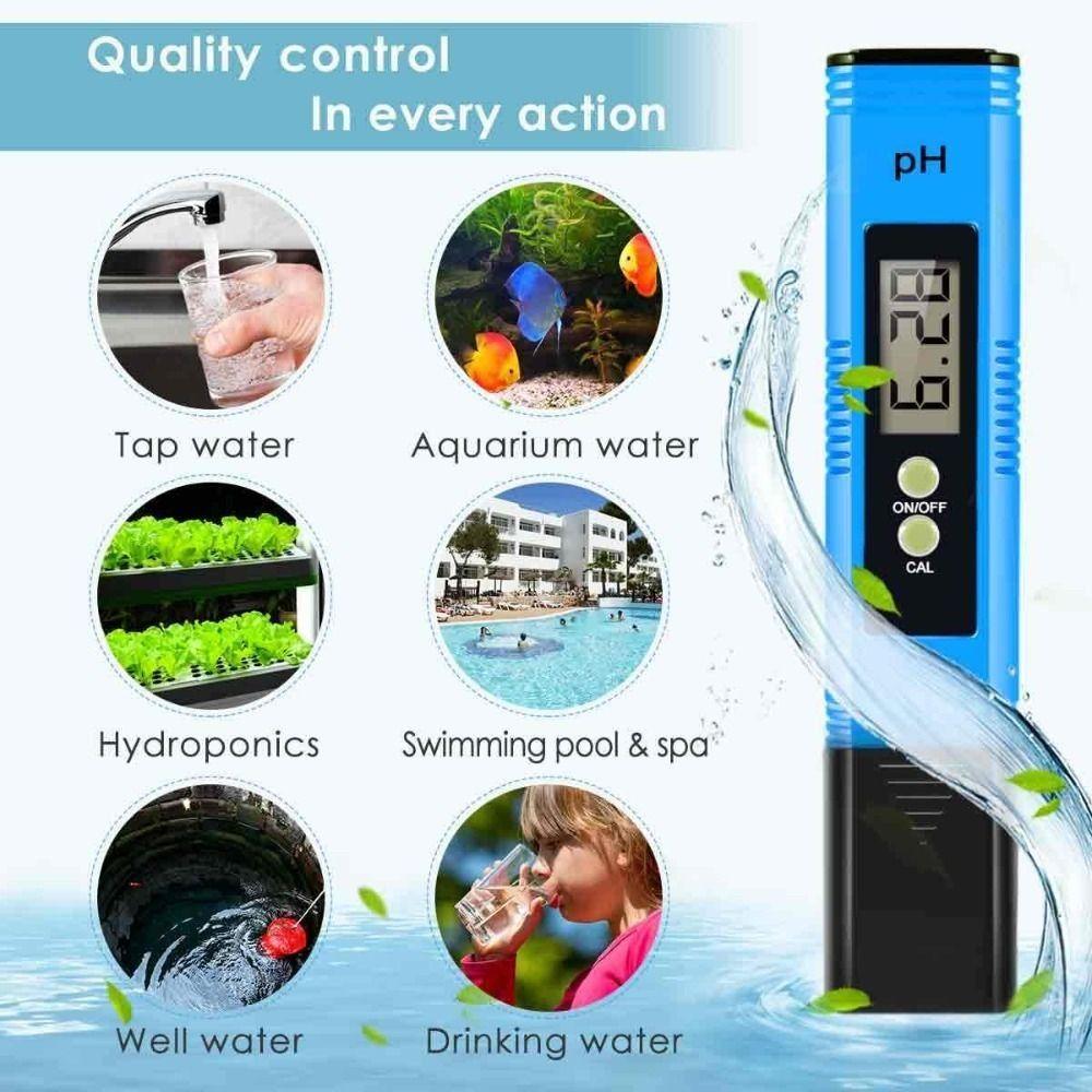 Automatic Temperature Compensation Water pH Tester Water Quality Tester Pet Water Testing
