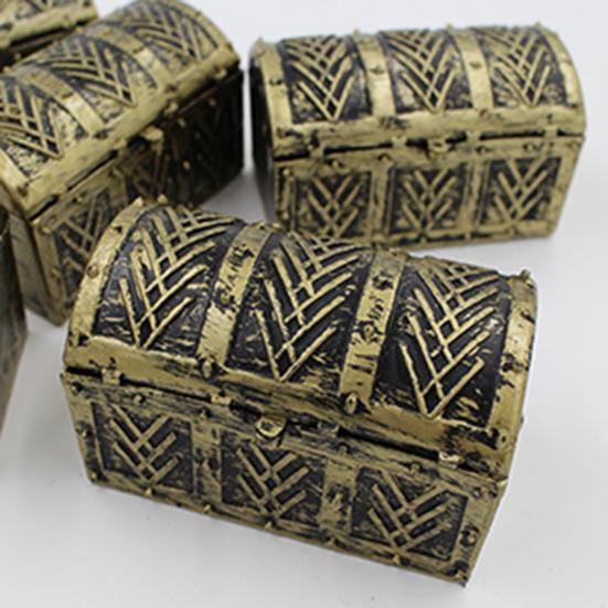 10Pcs Mini Pirate Treasure Chest Vintage Realistic Miniature Jewelry Treasure Box Toy Model Theme Party Decoration Kids Gift