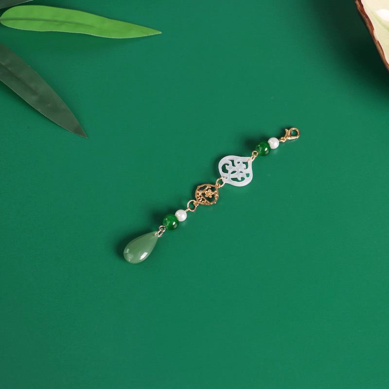 Chinese Cheongsam Brooch Pendant Tassel for Hanfu and Xiuhe Clothing