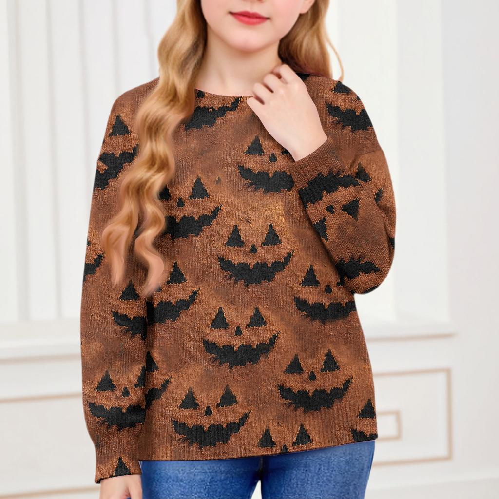 Sweatshirts For Children Boys And Girls Knit Sweater Cute Shirt Fall Crewneck Pullover Tops