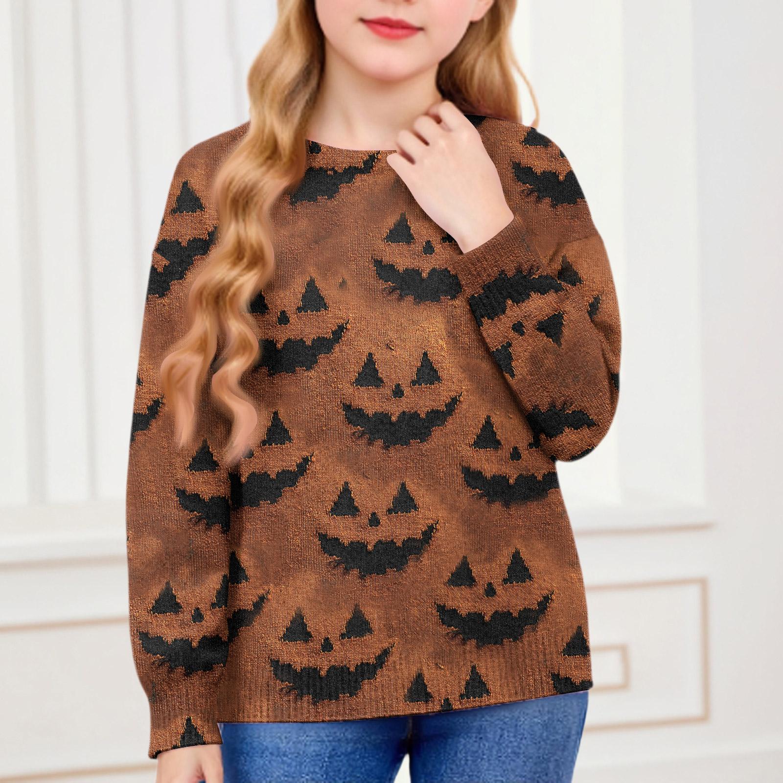 

Свитшоты для детей, мальчиков и девочек, вязаный свитер, симпатичная рубашка, осенний свитер с круглым вырезом, топы 150 коричневый