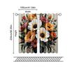 Filtering Curtains Excluding Rods Non Movable Without Batteries Floral Leaves Art Deco Use Bedrooms Set Of 2 Made Polyester Sleeping Area Decor