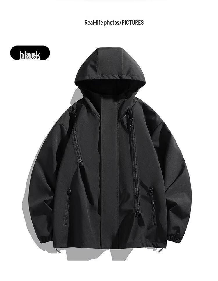 Unisex Waterproof Windbreaker Jacket for Outdoor Sports - Spring/Autumn, Plus Size Available