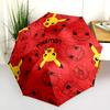 Pikachu and Eevee  pattern, automatic folding umbrella, portable and foldable design, 8 ribs, a Christmas or birthday gift.