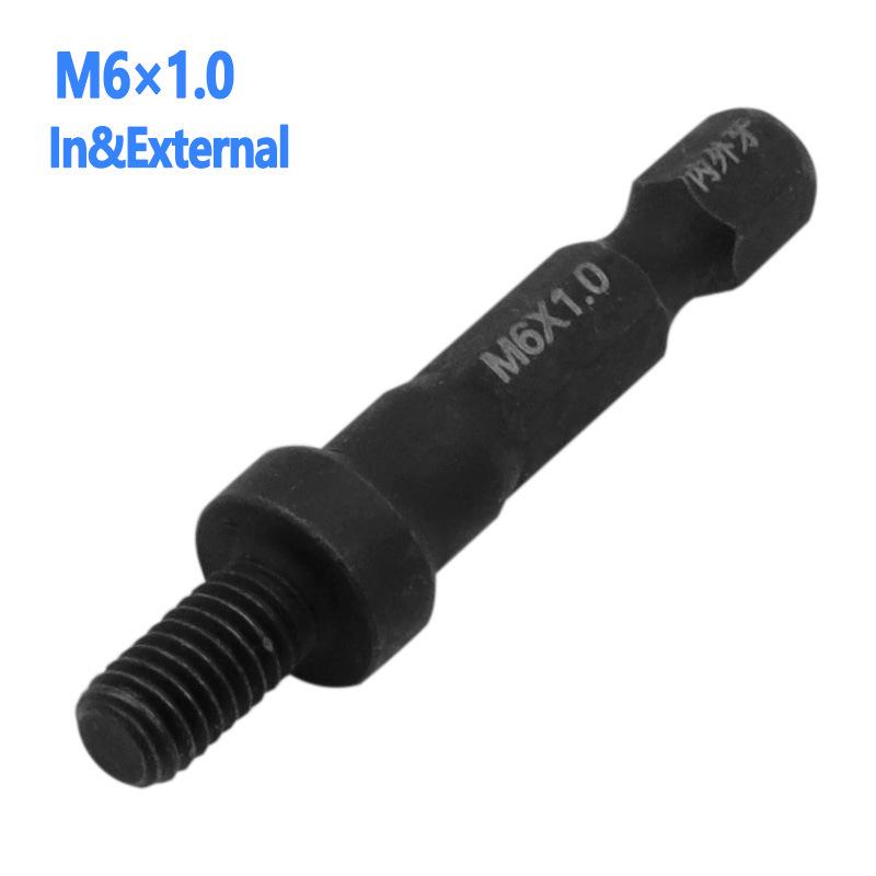 Self-Tapping Socket Adapter for 6/8/10mm/1/4"/5/16" Insert Nuts or Hanger Bolt Power Drill Tools 1/4 Inch Hex Shank
