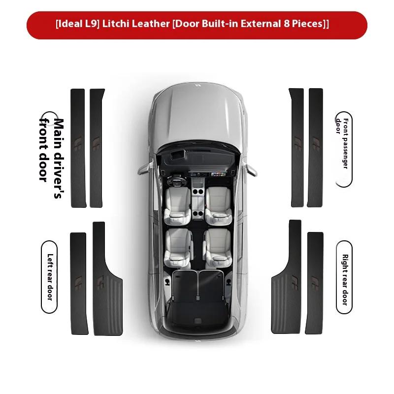 Voor Li Lixiang L6 L7 L8 L9 Auto Leer Drempelstrip Bescherming Anti-Stap Sticker Interieur Accessoires