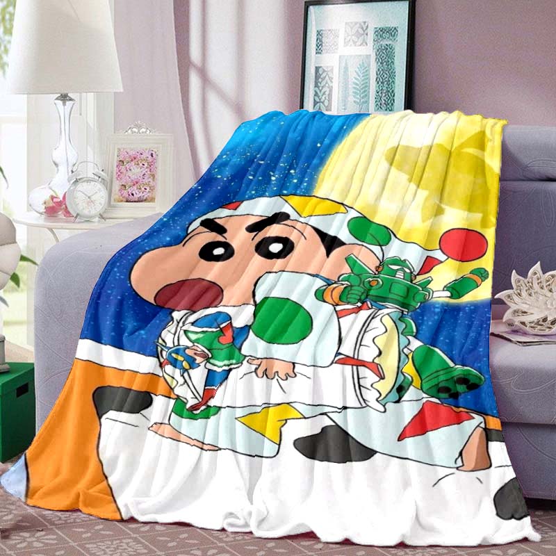This Crayon Shin-chan Cartoon Blanket Is Made of Warm and Comfortable Flannel and Is Suitable for Bedrooms, Sofas, Beds, Chairs,