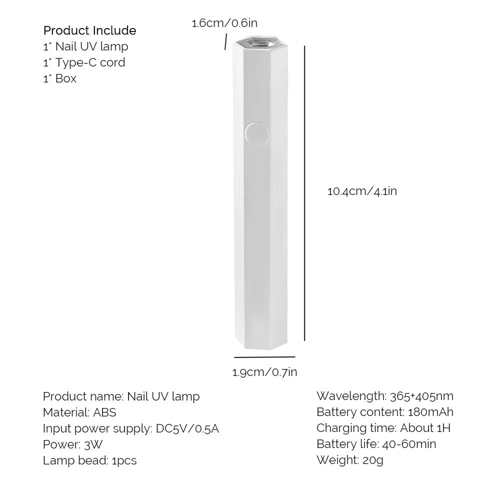 Tragbare Nagellampe, Gel-Nagellack-Trocknungslampen, UV-härtender Nageltrockner für professionelle Nagelkunst