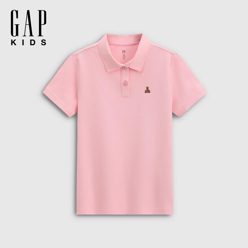 Gap Girls' Bear Embroidery Short-Sleeve Polo Shirt