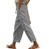 2024 Autumn Women's Elastic Waist Loose Cropped Pants - Versatile Casual Style