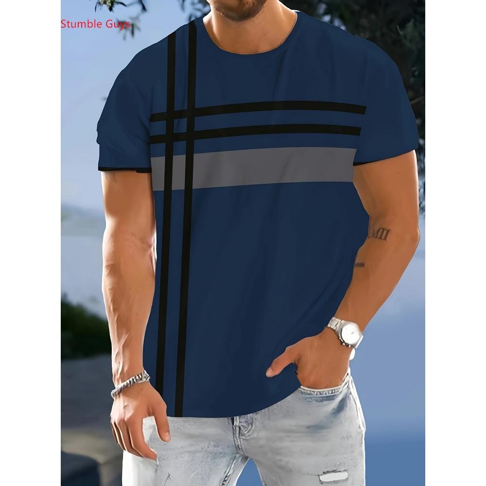 Men's short sleeved T-shirt summer fashion casual breathable print