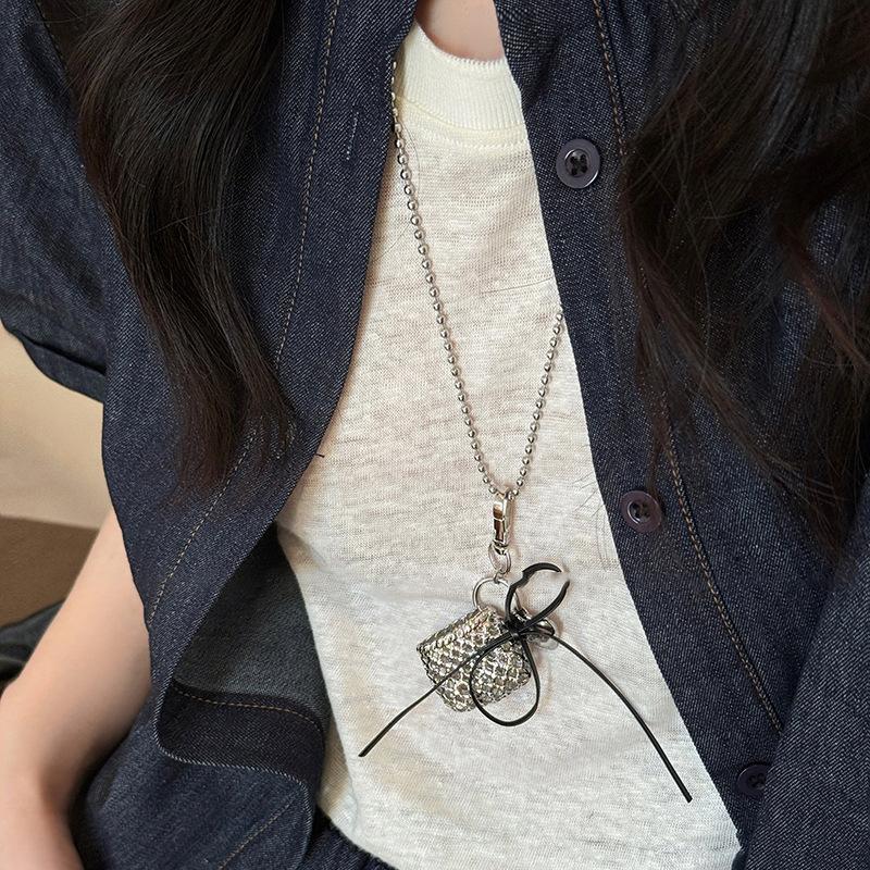 Dopamine Color Flower Love Necklace Summer Small Fresh Long Collarbone Chain Holiday Sweet Girl Heart Necklace